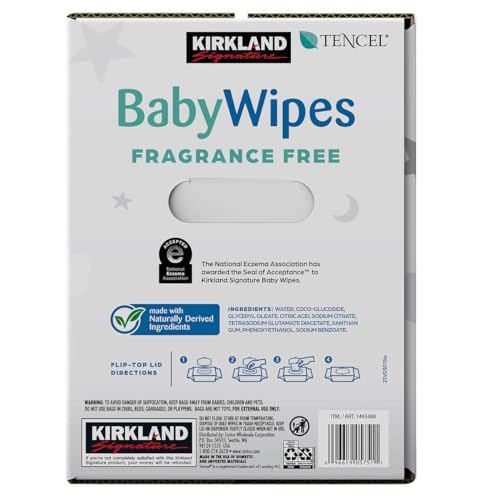 Kirkland Signature Fragrance Free Baby Wipes, 900 Count