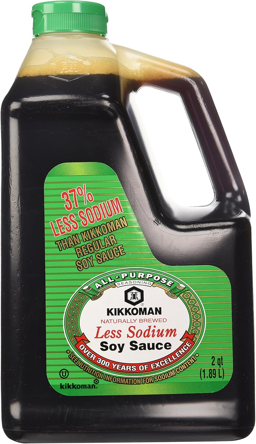 Kikkoman Lite Soy Sauce, 64-Ounce Bottle (Pack of 1)