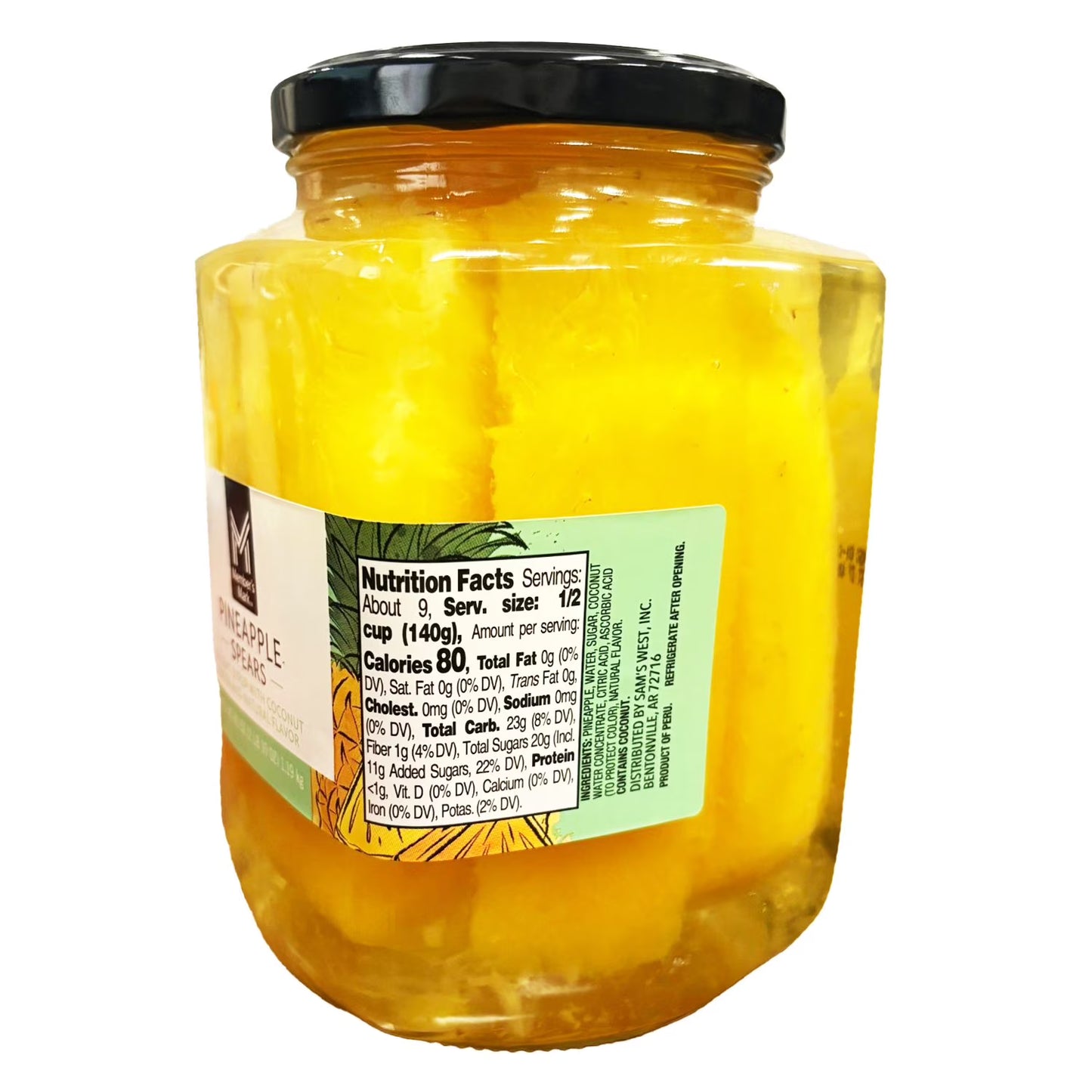 Pineapple Spears in Light Syrup with Coconut Water (42 Ounce)