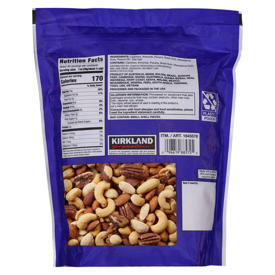 Kirkland Signature dCPnFB Fancy Mixed Nuts, 40 Ounce (2 Pack)