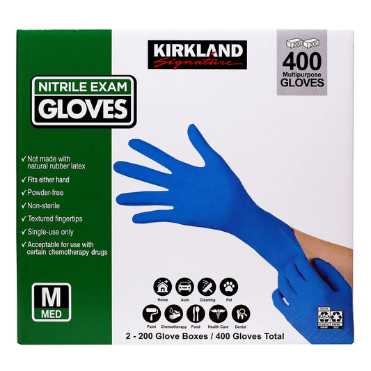Nitrile Exam Multi-Purpose Medium Gloves Latex-Free, 400 Count