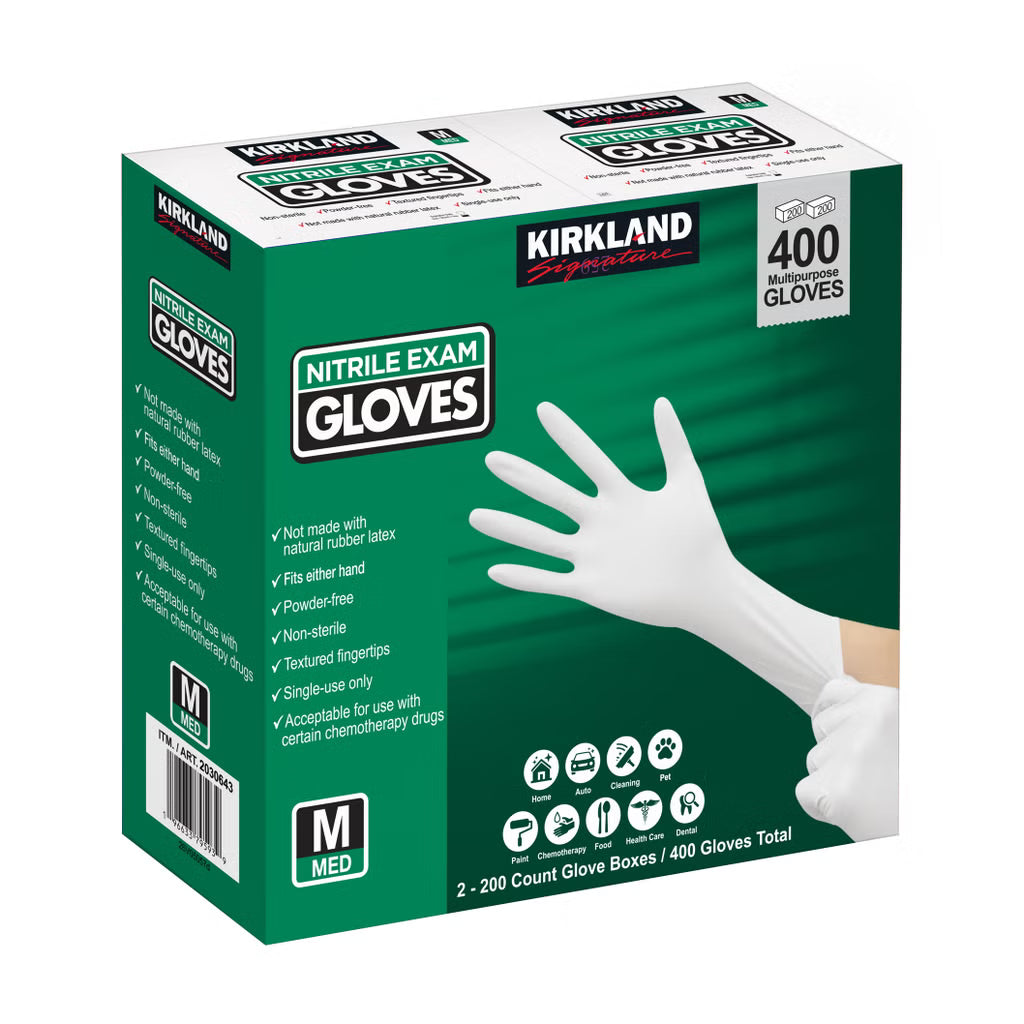 Nitrile Exam Multi-Purpose Medium Gloves Latex-Free, 400 Count