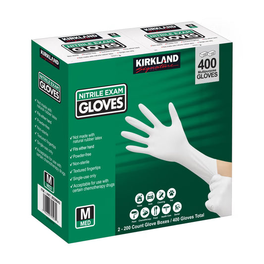 Nitrile Exam Multi-Purpose Medium Gloves Latex-Free, 400 Count