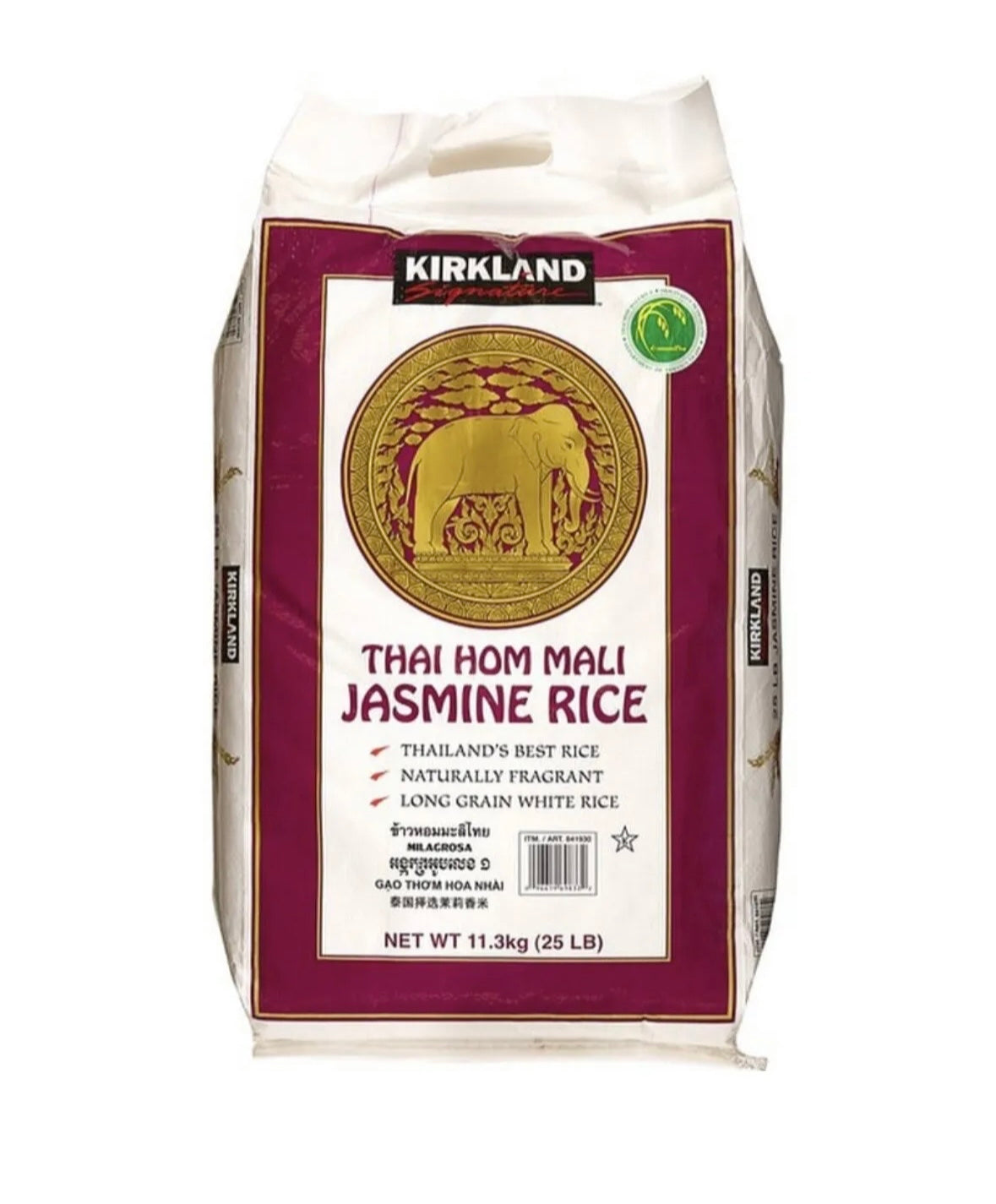 25 Lbs Kirkland Thai Hom Mali Jasmine Rice Long Grain White Rice Thailand's Best