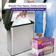 Kirkland Signature 13 Gallon 200 Ct Carton 100% recyclable Heavy Duty Drawstring Kitchen Trash Bags