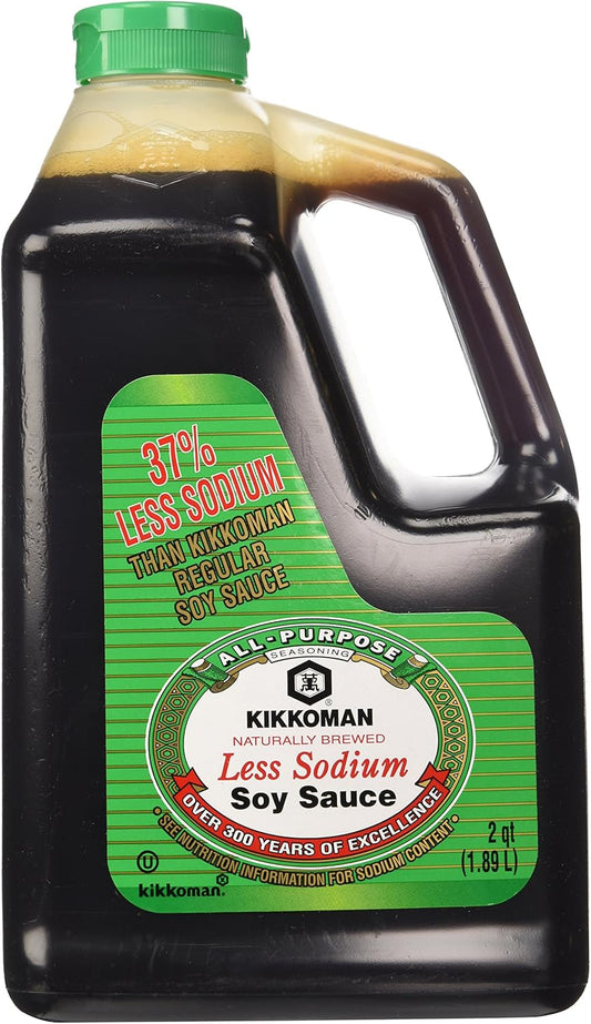 Kikkoman Lite Soy Sauce, 64-Ounce Bottle (Pack of 1)